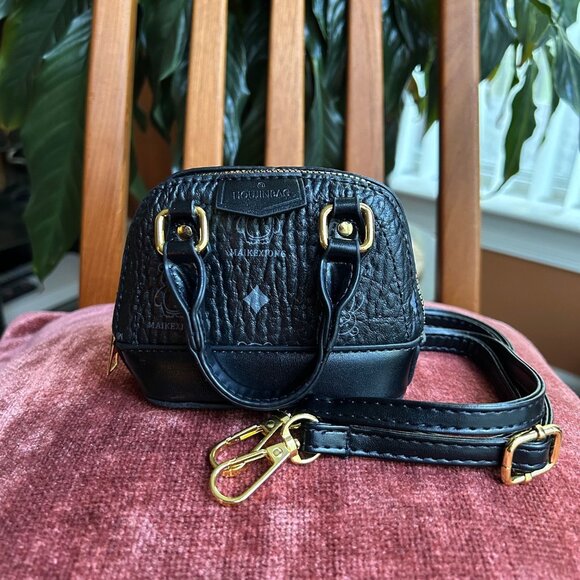 New HOUJIN Mini Satchel Bag Black 👜 - Picture 4 of 7